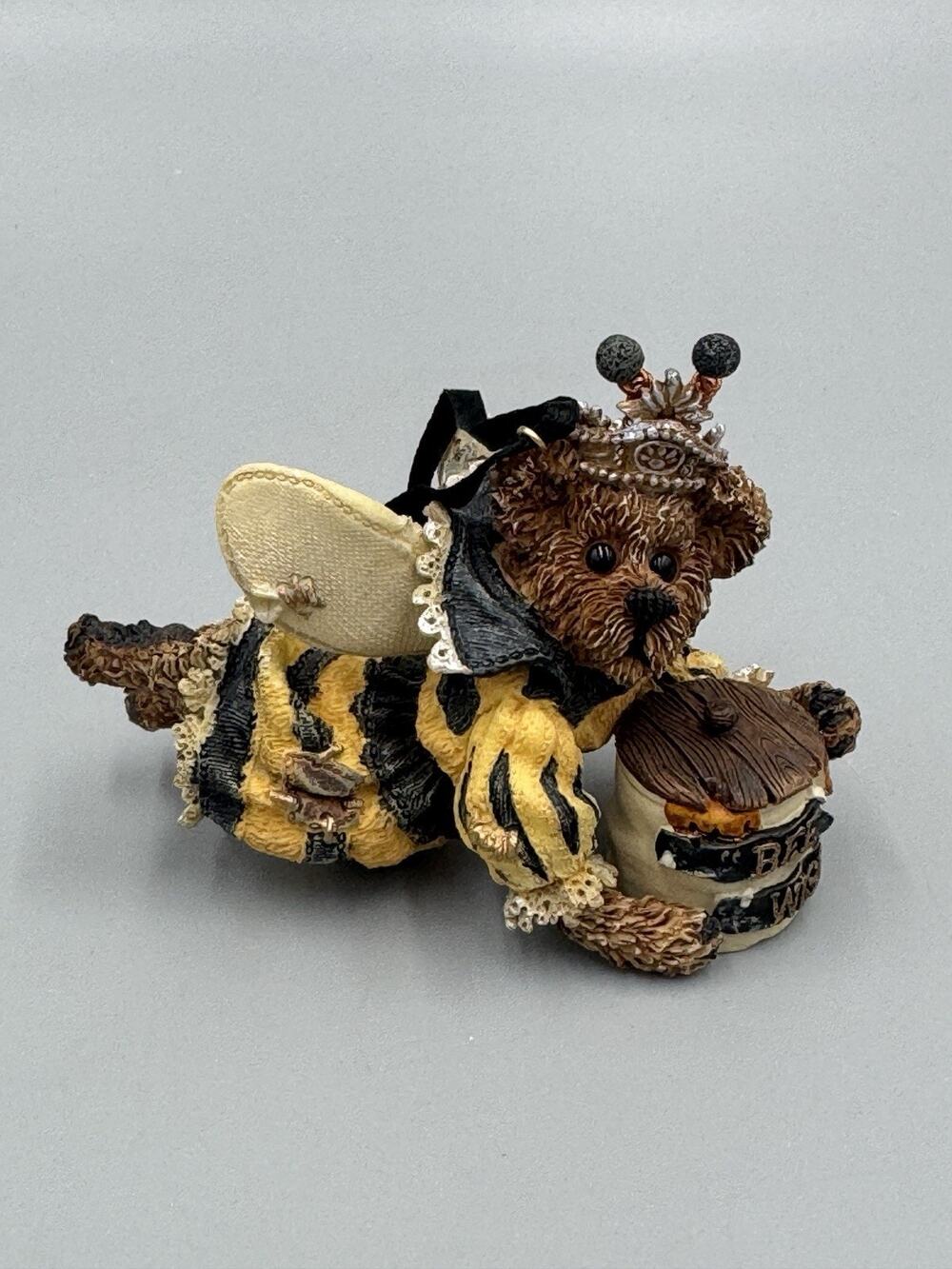 Vintage Boyds Bears Sage Buzzby Bee Ornament Bee Wise Honey Pot Resin 25715